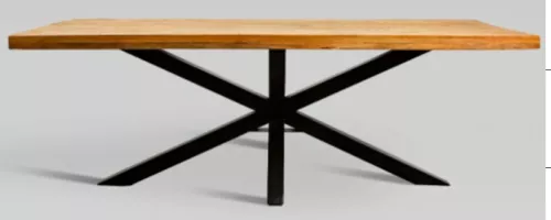 By Kohler  Dining Table Baywood 220x100x76cm  Cross Leg (202422)