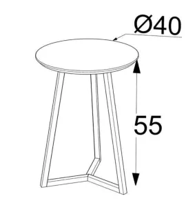 Klint Coffee Table (Senkron Black & Black)