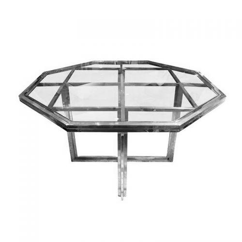 By Kohler  Dining Table Cordele 120x120x78cm with Clear Glass (115444)
