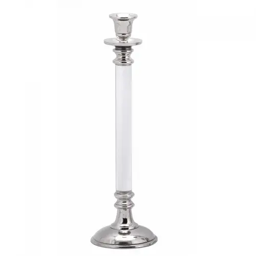 By Kohler  Candleholder Marsala 11x11x31cm Large white silver (111608)