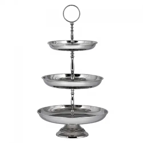 By Kohler  Cake Stand 30x30x55cm 3 Tier silver (110372)
