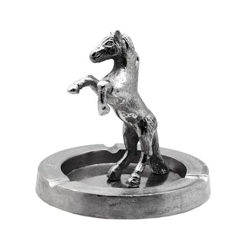 By Kohler  Ashtray 17x17x17cm W/ Horse (110036)