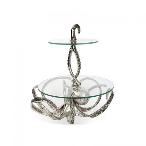 Octopus Cake Stand 37x35x36cm silver
