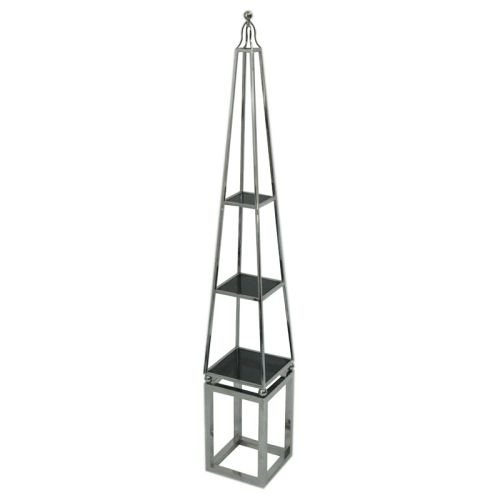  Obelisk Cassius SALE  30x30x203cm With Black Glass