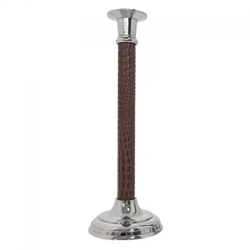 By Kohler  Candleholder 11x6x34cm Large silver brown (100661)