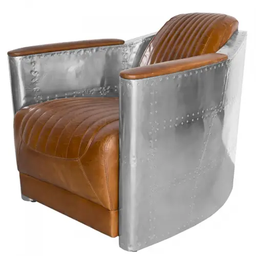 By Kohler  Airplane Arm Chair leather aviator style (200469)