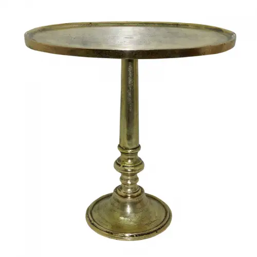 By Kohler  Small side Table Lancaster gold raw metal  (109858)