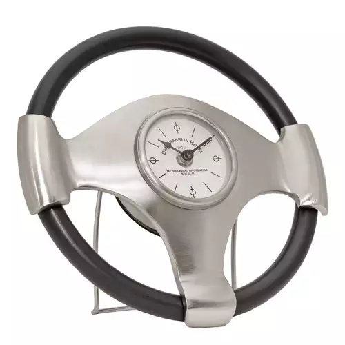  Table Clock Steering Wheel 26x5x26cm Small