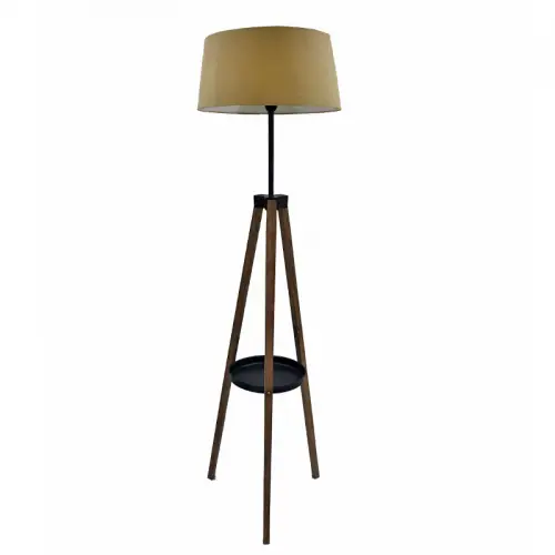 By Kohler  Floor Lamp brown wood including Shade (112514)