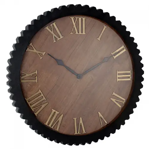 By Kohler  Wall Clock 49x4x49cm gold roman numbers (112483)