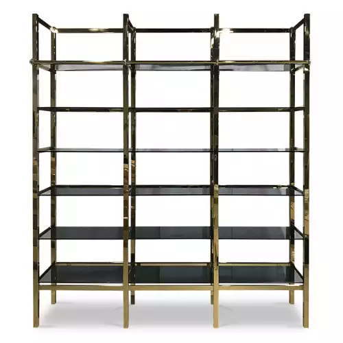  Cabinet Marlboro 223x45x245cm Black Glass