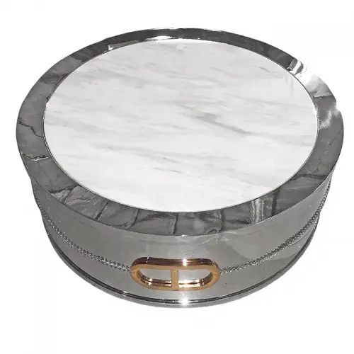  Coffee Table Darian 95x95x32cm Z-S White Marble