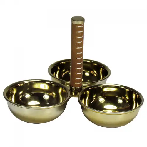  Nut Dish 20x20x19cm with Bamboo Handle