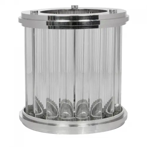 By Kohler  Hurricane Light 27x27x28cm Art Deco Small silver glas (110719)