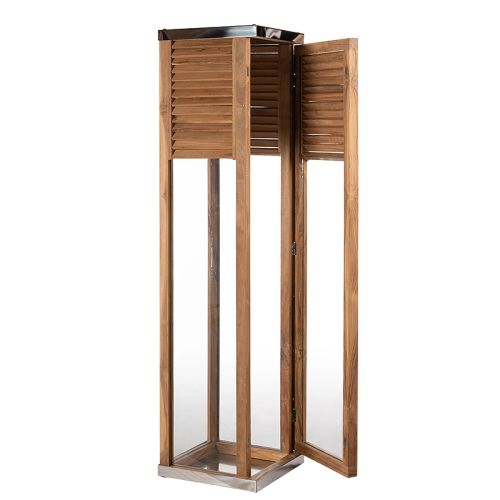 By Kohler  Lantern 30x30x126cm Louvre Large wood glas luxury finnished (107890)