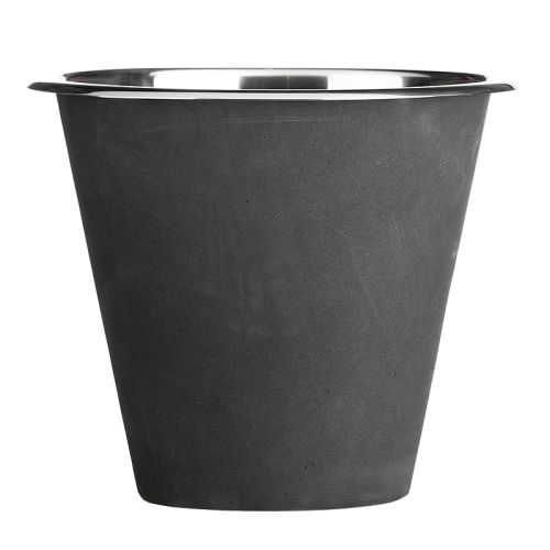 By Kohler  Winecooler silver wood 26x26x27cm With Handle (107886)