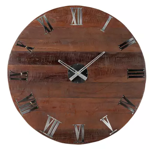 By Kohler  Clock 79x79x10cm old wood  (104929)