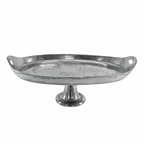 By Kohler  Tray On Stand 50x30x19cm Oval Large silver (112278)
