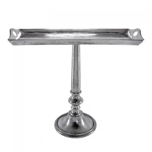 By Kohler  Tray On Stand 64x25x58cm silver metal raw (112276)