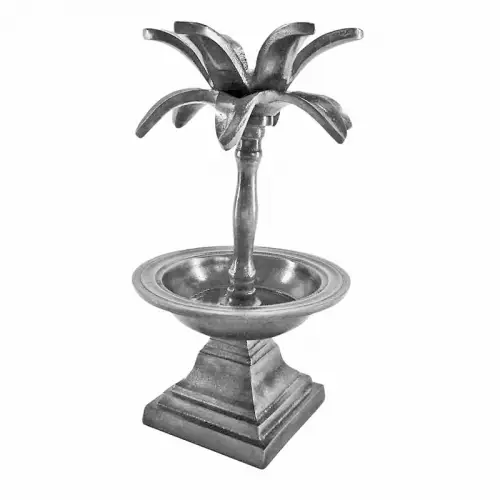 By Kohler  1-Tier Stand 15x15x27cm Plate 15cm raw silver palm (112259)
