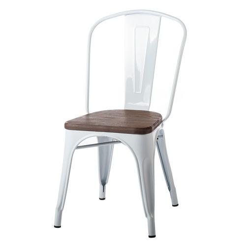 By Kohler  Chip dining chair white and brown vintage (113476)