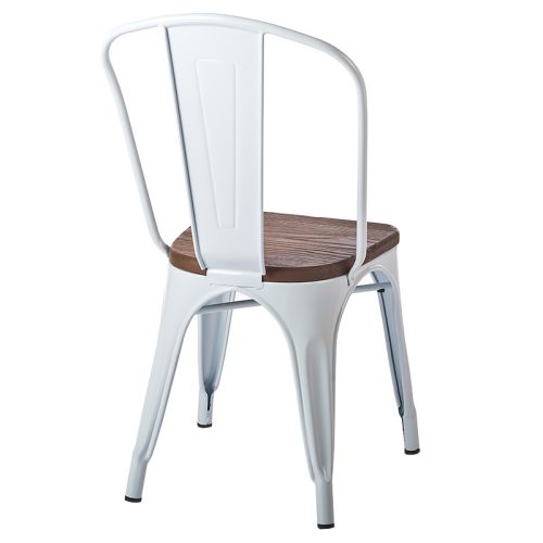 By Kohler  Chip dining chair white and brown vintage (113476)