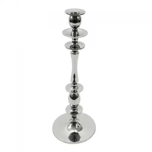  Candleholder 15x15x48cm Madeira Medium silver