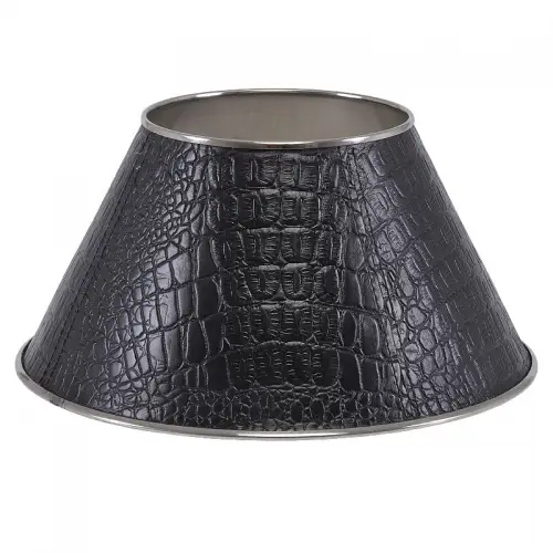 By Kohler  Lampshade 30x30x15cm croco leather black (105001)