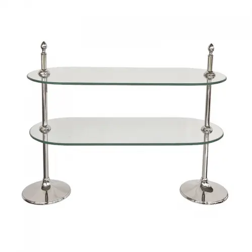  Stand 2-Tier Talia 68x28x57cm silver