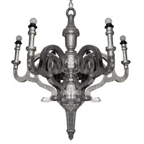 By Kohler  Ceiling Lamp 93x93x102cm chandelier (Excl. Shades) raw silver (101641)