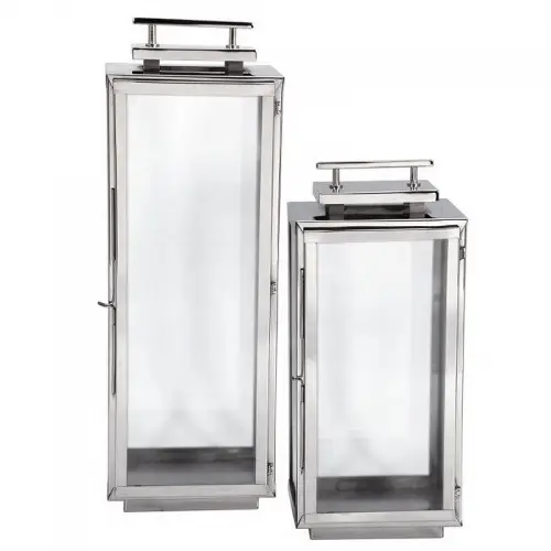 By Kohler  Lantern Large silver with clear glass (114796)
