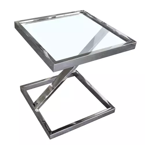 By Kohler  Side Table Kaiser 45x45x50cm Clear Glass (105764)