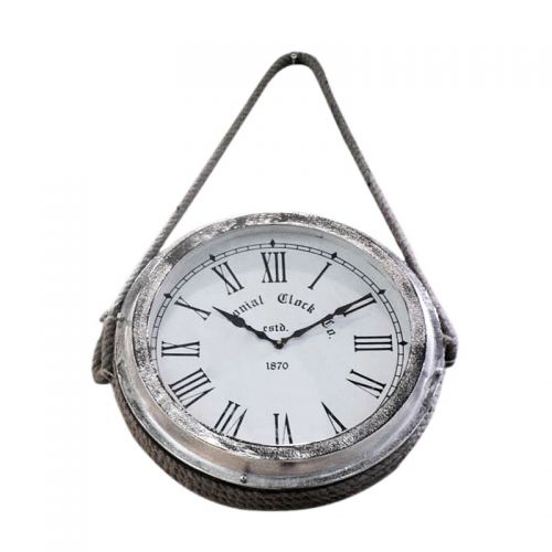 By Kohler  Wall Clock 39x39x12cm Round With Hanging Rope (110158)