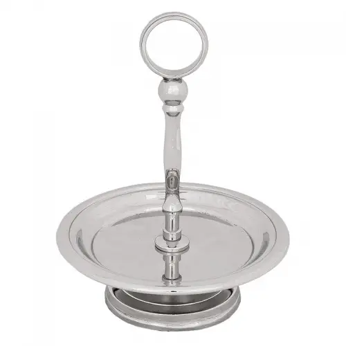  Cakestand 14x14x18cm SILVER