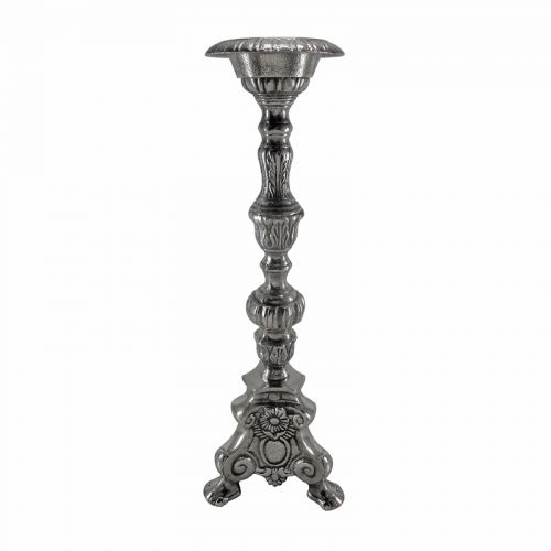  Candle Stand 15x13x44cm classic silver raw