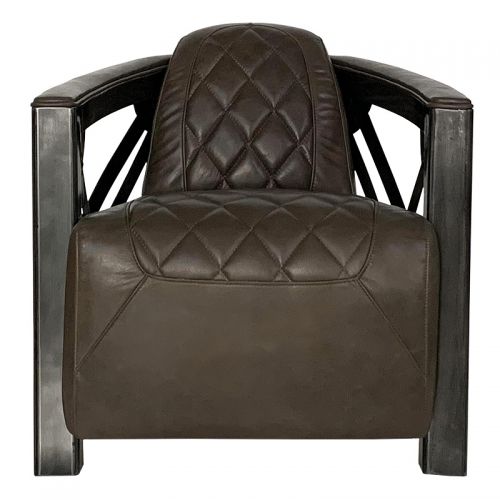 By Kohler  Calvin 1-Seater 73x90x70cm leather retro vintage (115864)