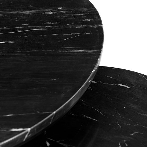By Kohler  Coffee Table Tatum Marble Black Set of 2 (200270)