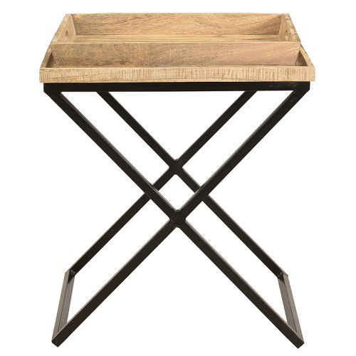 By Kohler  Side table Camron wood with tray (200282)