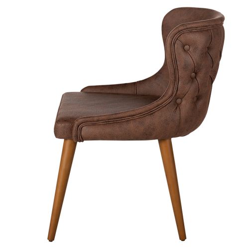 By Kohler  Istanbul Arm dining chair brown leather (200316)