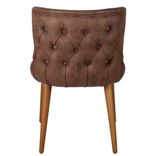By Kohler  Istanbul Arm dining chair brown leather (200316)