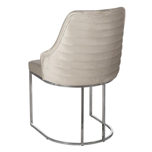 By Kohler  Orchide arm dining chair silver legs (200317)