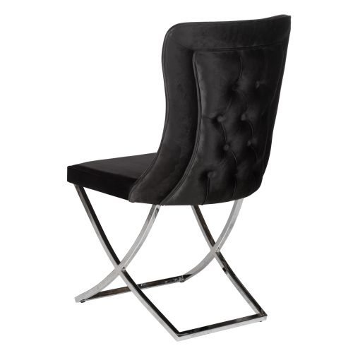 By Kohler  Lima dining chair silver legs charcoal  (200322)
