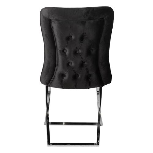 By Kohler  Lima dining chair silver legs charcoal  (200322)