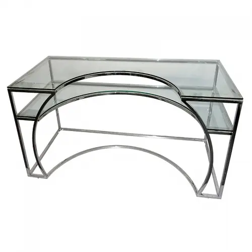 By Kohler  Writing Desk Berkeley SALE  140x70x75cm Clear Glass (114295)