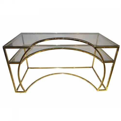 By Kohler  Writing Desk Berkeley 140x70x75cm Clear Glass (114296)