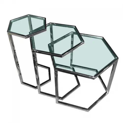 By Kohler  Table Set Camilo 34x29,5x61cm, 46x40x52,5cm, 56x48,5x43,5cm (114299)
