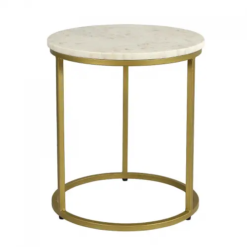  Side Table Dunbar 40x40x45cm Marble Top