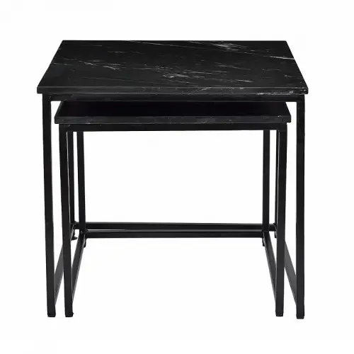 By Kohler  Side Table Tadeo SALE 50x50x46cm marble Top (Set of 2) (114331)