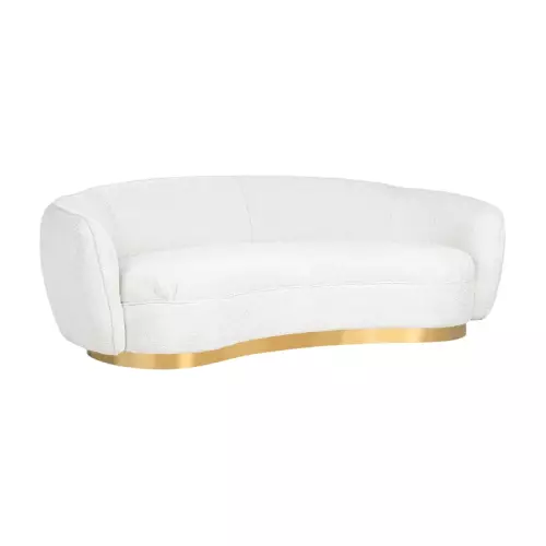 By Kohler  Boucle teddy sofa with gold feets  (200561)