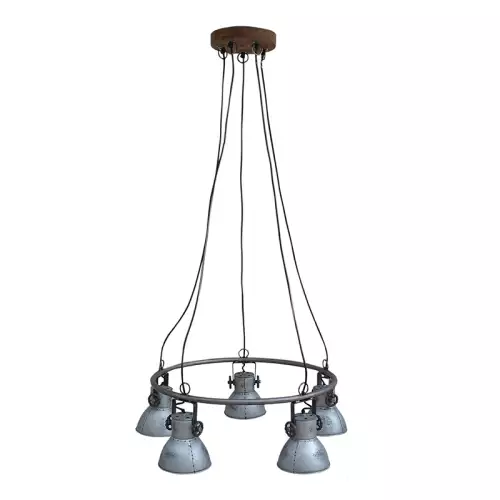 By Kohler  Vintage Hanging Lamp with Metal Shades (200866)